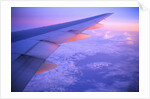Setting Sun Hitting Airplane Wing by Anonymous