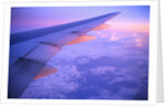 Setting Sun Hitting Airplane Wing by Anonymous