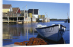Boat and Fishermen's Wharf in Nova Scotia by Anonymous