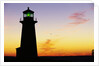 Peggy's Cove Lighthouse at Sunset by Anonymous