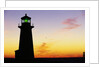 Peggy's Cove Lighthouse at Sunset by Anonymous