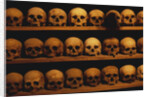 Shelves of Monk Skulls at Great Meteoron Ossuary by Anonymous