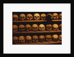 Shelves of Monk Skulls at Great Meteoron Ossuary by Anonymous