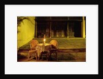 Empty Restaurant Table and Chairs on Street by Anonymous