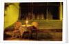 Empty Restaurant Table and Chairs on Street by Anonymous