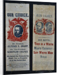 Patriotic and Racist Seymore-Blair 1868 Campaign Ribbons by Anonymous