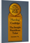Harding Campaign Ribbon by Anonymous