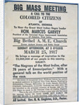 Handbill for Big Mass Meeting by Anonymous