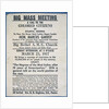 Handbill for Big Mass Meeting by Anonymous