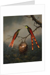Two Hummingbirds Guarding an Egg Nest by Martin Johnson Heade