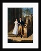 Portrait of a Lady and a Gentleman on the Steps of a Chateau by Anthelme Francoise Lagrenee