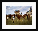 Sir Horace Farquhar's Chestnut Colt 'Nouveau Riche' in the Winner's Enclosure, Newmarket, with Sir Horace, Lord Stanley, the Trainer the Honorable George Lambton, Nearby by Isaac Cullin