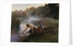 The Fisherman's Family in the Paddock by Pierre Andre Brouillet
