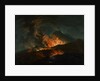 Vesuvius Erupting at Night, Observed by Elegant Gentlemen by J. A. Voltaire