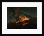 Vesuvius Erupting at Night, Observed by Elegant Gentlemen by J. A. Voltaire
