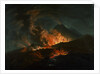 Vesuvius Erupting at Night, Observed by Elegant Gentlemen by J. A. Voltaire