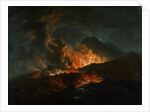Vesuvius Erupting at Night, Observed by Elegant Gentlemen by J. A. Voltaire
