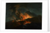 Vesuvius Erupting at Night, Observed by Elegant Gentlemen by J. A. Voltaire