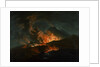 Vesuvius Erupting at Night, Observed by Elegant Gentlemen by J. A. Voltaire
