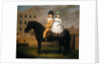 Two Children Seated on a Black Pony by Nathan Theodore Fielding