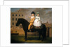 Two Children Seated on a Black Pony by Nathan Theodore Fielding