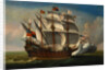 The Salute of Lord Howard of Effingham's Flagship the Arc Royal in the Manner of Isaac Sailmaker by Anonymous