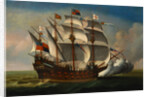 The Salute of Lord Howard of Effingham's Flagship the Arc Royal in the Manner of Isaac Sailmaker by Anonymous
