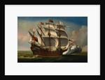 The Salute of Lord Howard of Effingham's Flagship the Arc Royal in the Manner of Isaac Sailmaker by Anonymous