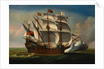 The Salute of Lord Howard of Effingham's Flagship the Arc Royal in the Manner of Isaac Sailmaker by Anonymous
