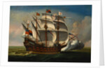 The Salute of Lord Howard of Effingham's Flagship the Arc Royal in the Manner of Isaac Sailmaker by Anonymous