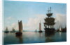 Ships at Harbor attributed to William Bradford by Anonymous
