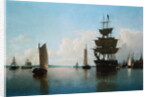 Ships at Harbor attributed to William Bradford by Anonymous