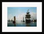 Ships at Harbor attributed to William Bradford by Anonymous
