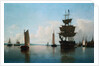 Ships at Harbor attributed to William Bradford by Anonymous