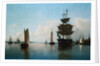 Ships at Harbor attributed to William Bradford by Anonymous