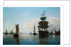 Ships at Harbor attributed to William Bradford by Anonymous