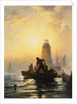 Fish Pond, Orient Bay, L.I. by Edward Moran
