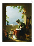 Mother's Lessons, Amalfi by Robert Walter Weir