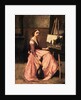 L'Atelier de Corot (Jeune Femme en Robe Rose, Assise Devant un Chevalet et Tenait Une Mandoline) by Jean-Baptiste Camille Corot