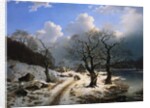 A Frozen Winter Landscape by Johannes Bartholomaus Duntze