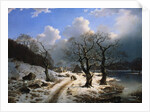 A Frozen Winter Landscape by Johannes Bartholomaus Duntze