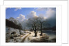 A Frozen Winter Landscape by Johannes Bartholomaus Duntze