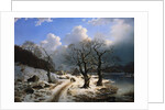 A Frozen Winter Landscape by Johannes Bartholomaus Duntze