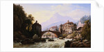 The Old Roman Bridge of St. Martin, Italy by Charles Eupharasie Kuwasseg