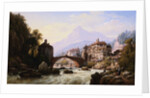 The Old Roman Bridge of St. Martin, Italy by Charles Eupharasie Kuwasseg