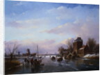 Skaters in a Frozen Landscape by Jan Jacob Spohler