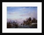 Skaters in a Frozen Landscape by Jan Jacob Spohler