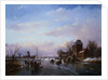 Skaters in a Frozen Landscape by Jan Jacob Spohler
