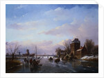 Skaters in a Frozen Landscape by Jan Jacob Spohler