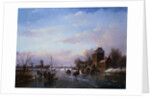 Skaters in a Frozen Landscape by Jan Jacob Spohler
